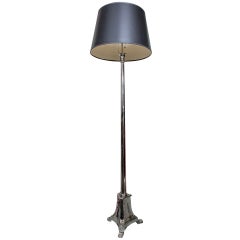 French Neoclassical Style Nickel-Plated Floor Lamp