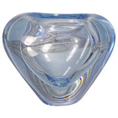 1960s Holmegaard Signed Scandinavian Glass Vase 3