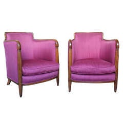 Pair of French 1920's Deco Armchairs