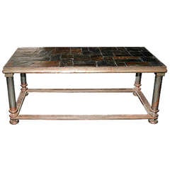 Iron and Slate Coffee Table