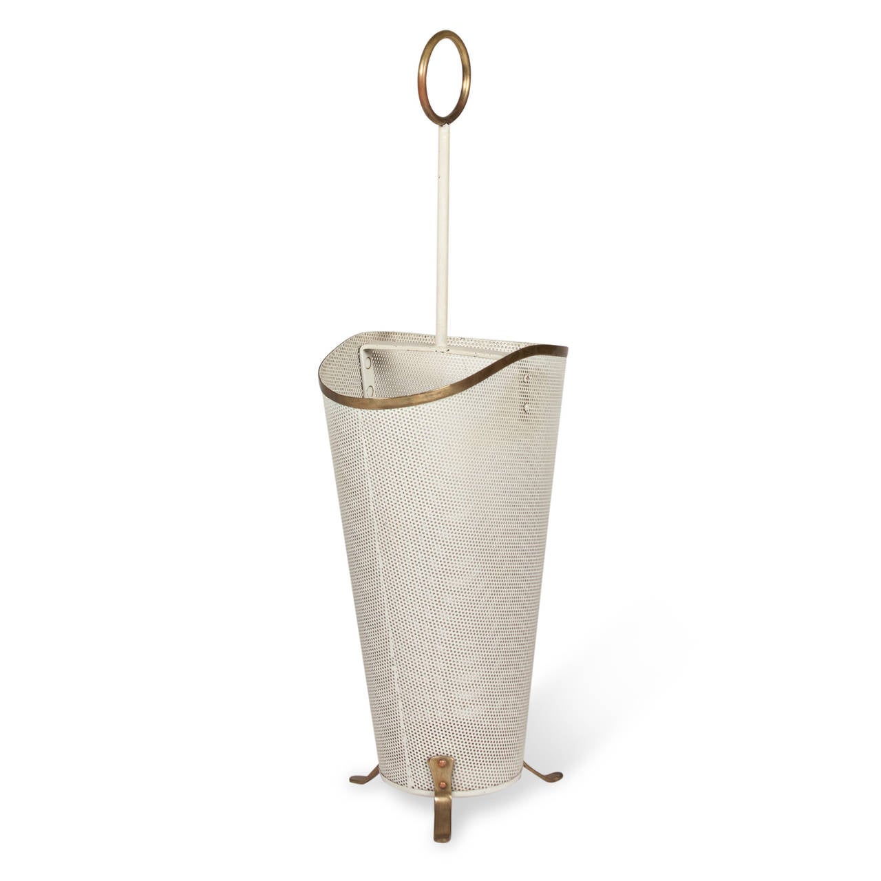Perforated Metal Umbrella Stand by Mathieu Mategot, French 1950s