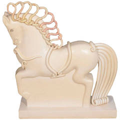 Ceramic Horse by Colette Gueden for Primavera, French 1930s