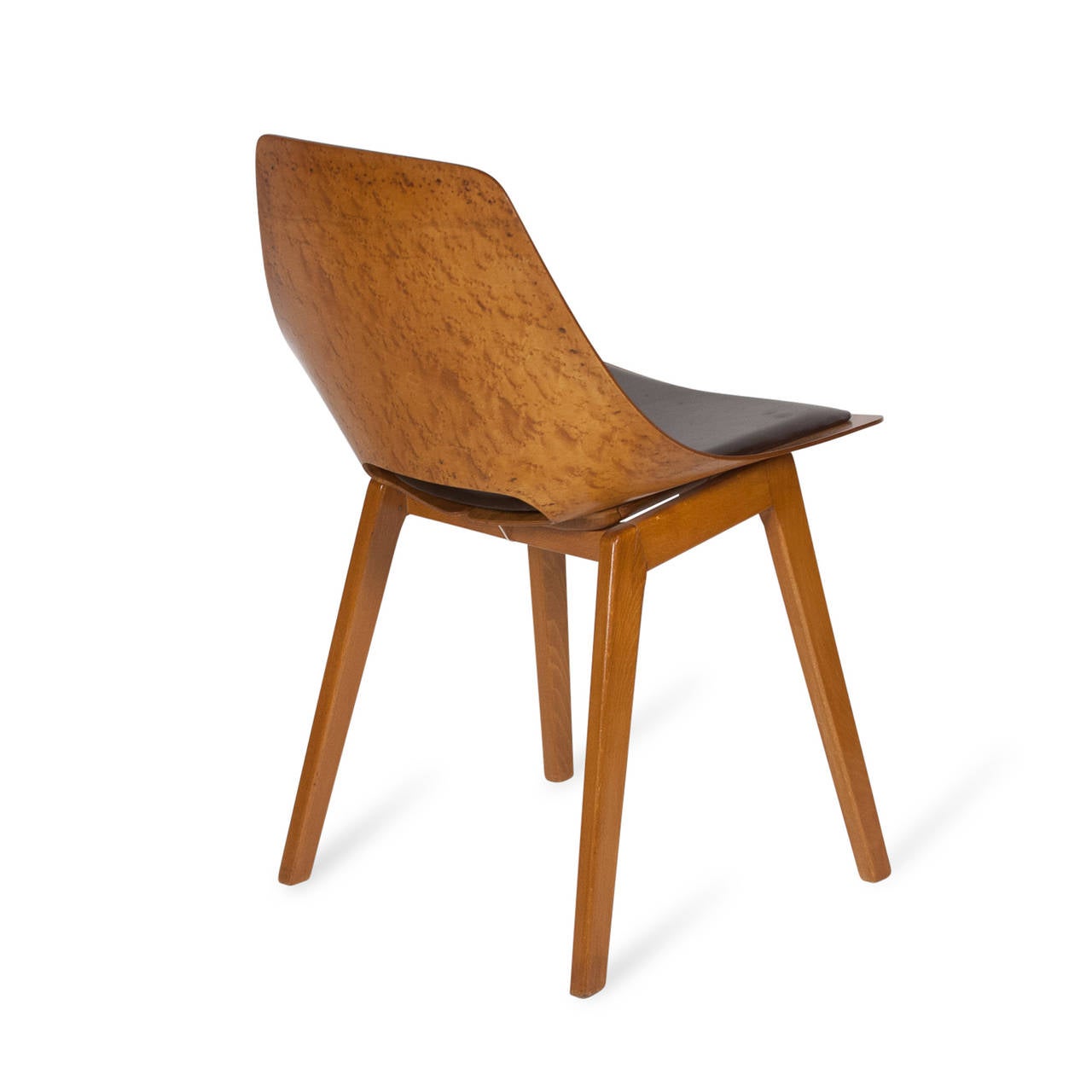 Original Molded Wood Chair by Pierre Guariche, French, 1950 1