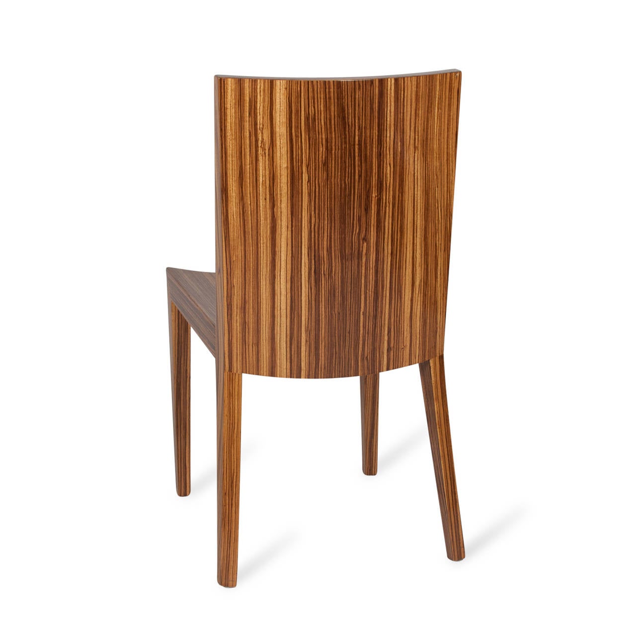 American Single Zebrawood Side Chair by Karl Springer