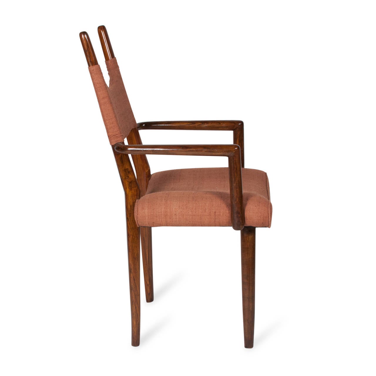 Mid-20th Century Pair of Palissandre Dining Chairs by Jean Royere, French, 1950s For Sale
