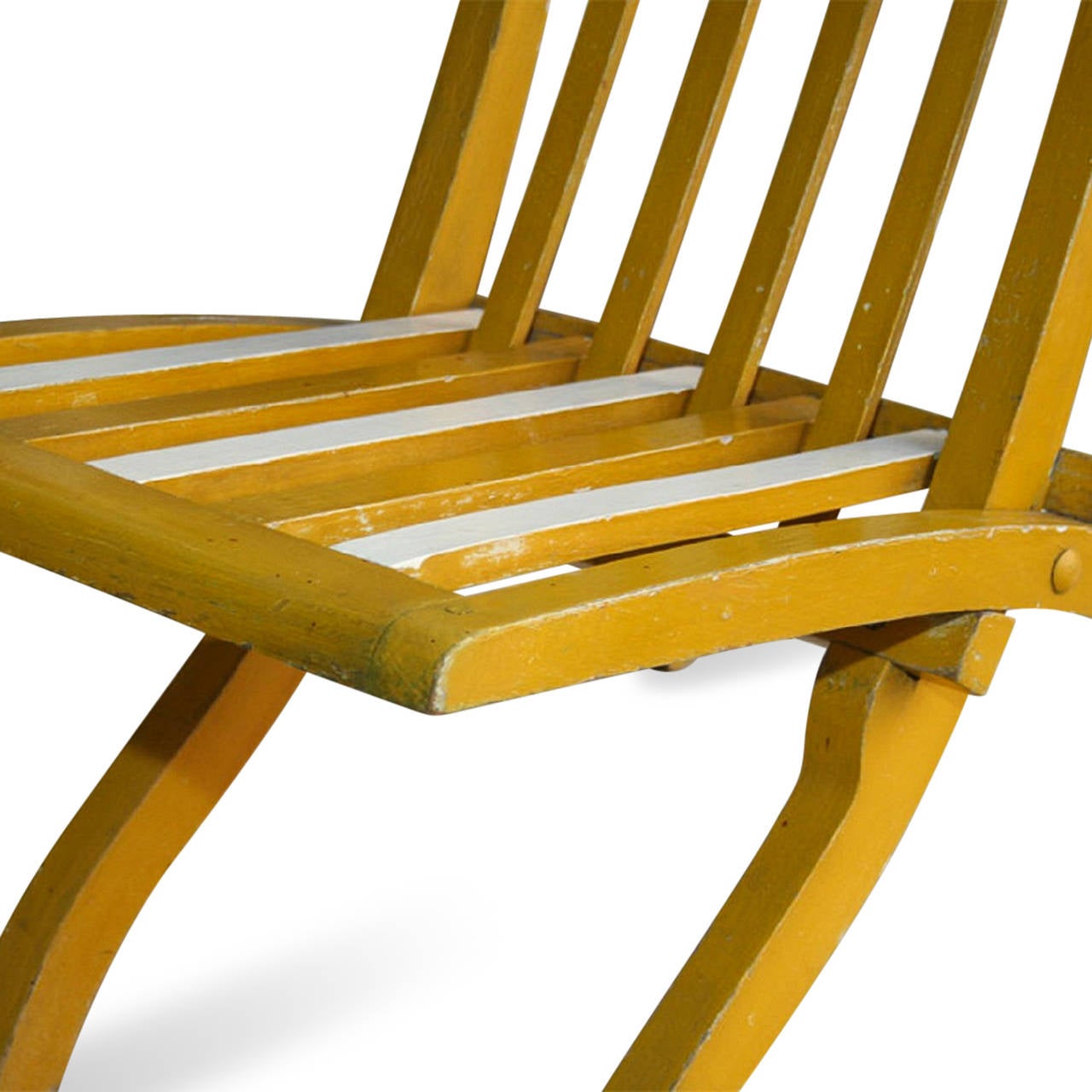 Early 20th Century Set of Wooden Folding Chairs by Mallet-Stevens, French 1920s