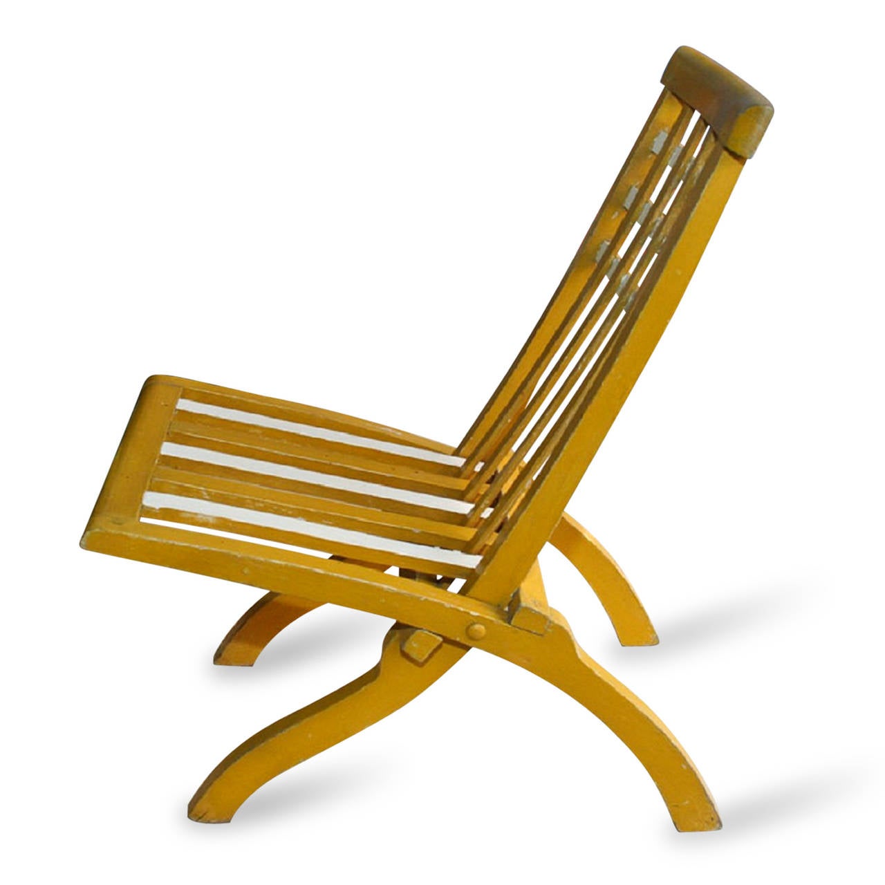Set of Wooden Folding Chairs by Mallet-Stevens, French 1920s In Good Condition In Hoboken, NJ