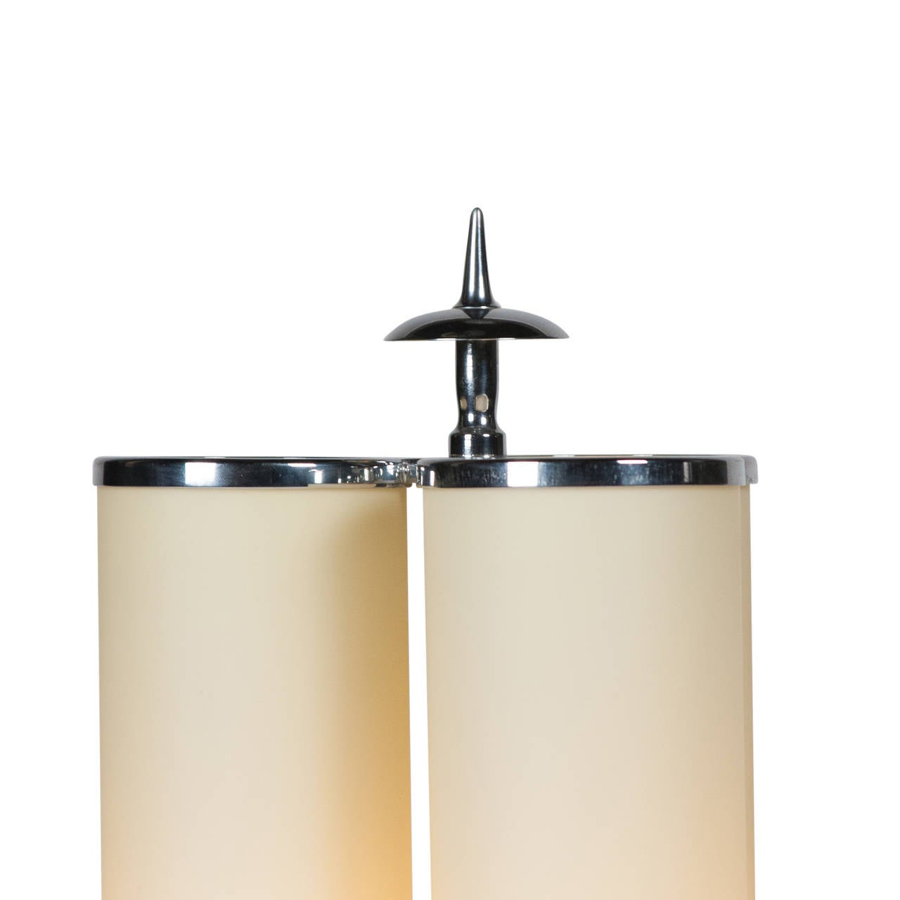 Glass Tube and Chrome Table Lamp by Fritz Breuhaus, German, circa 1930 For Sale 1