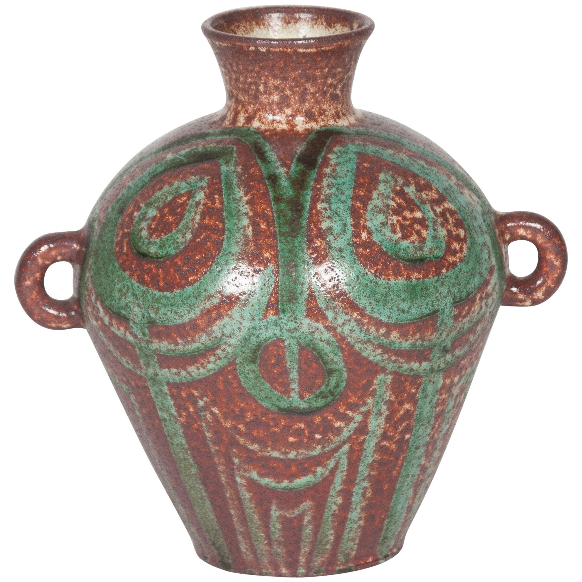 Ceramic Vase by Accolay, French, circa 1950 For Sale