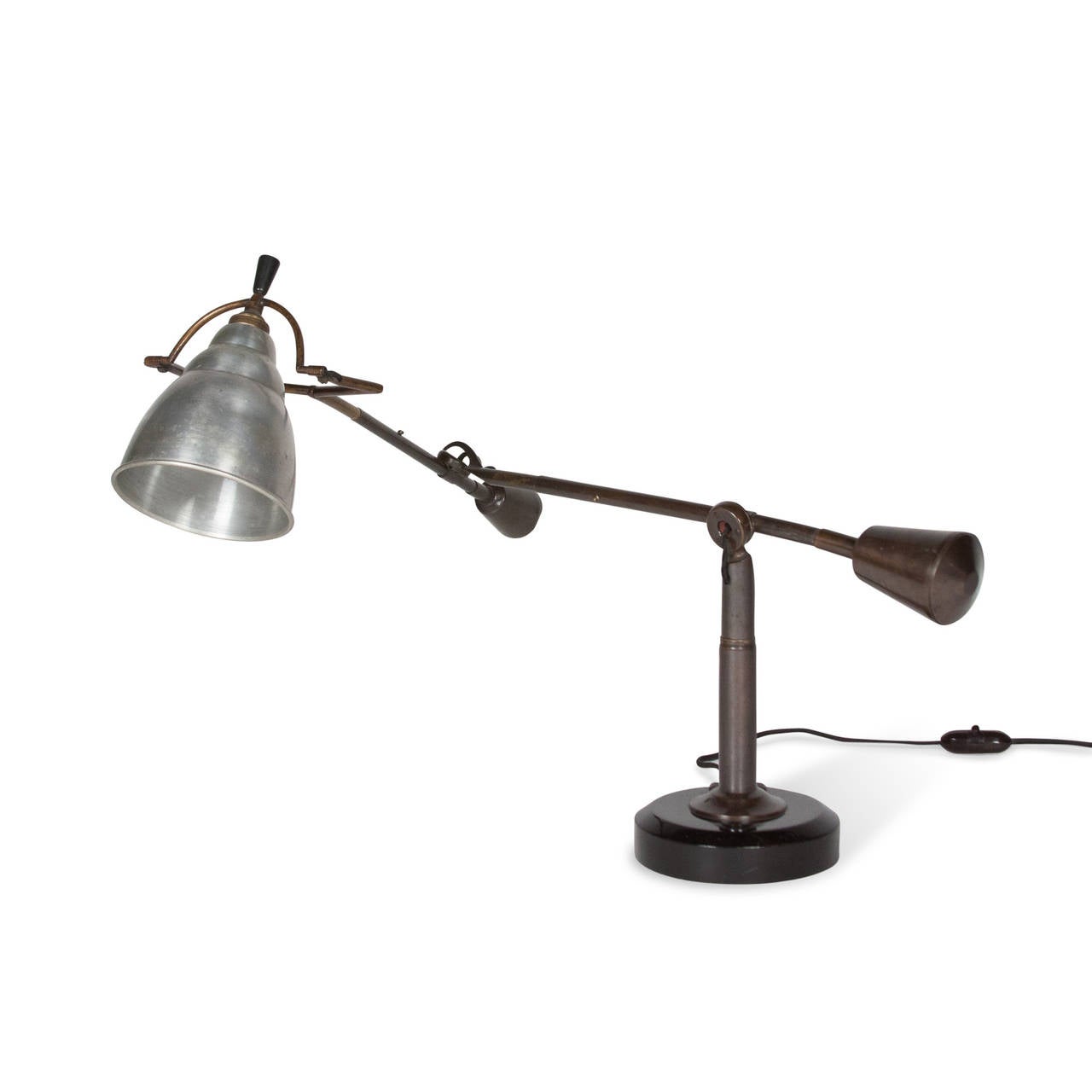 Early 20th Century Articulated Counterweight Desk Lamp by Edouard Wilfred Buquet, French 1928
