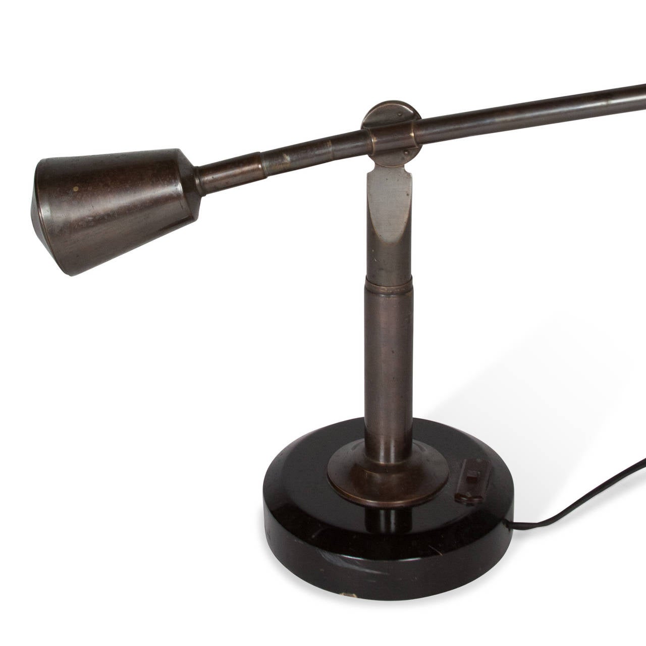 Aluminum Articulated Counterweight Desk Lamp by Edouard Wilfred Buquet, French 1928