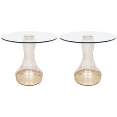 Pair of Glass, Urn Form Base Tables 9