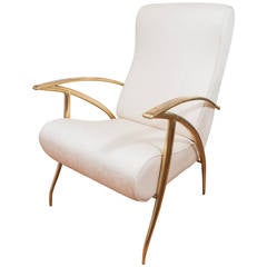 Stylized Brass Armchair