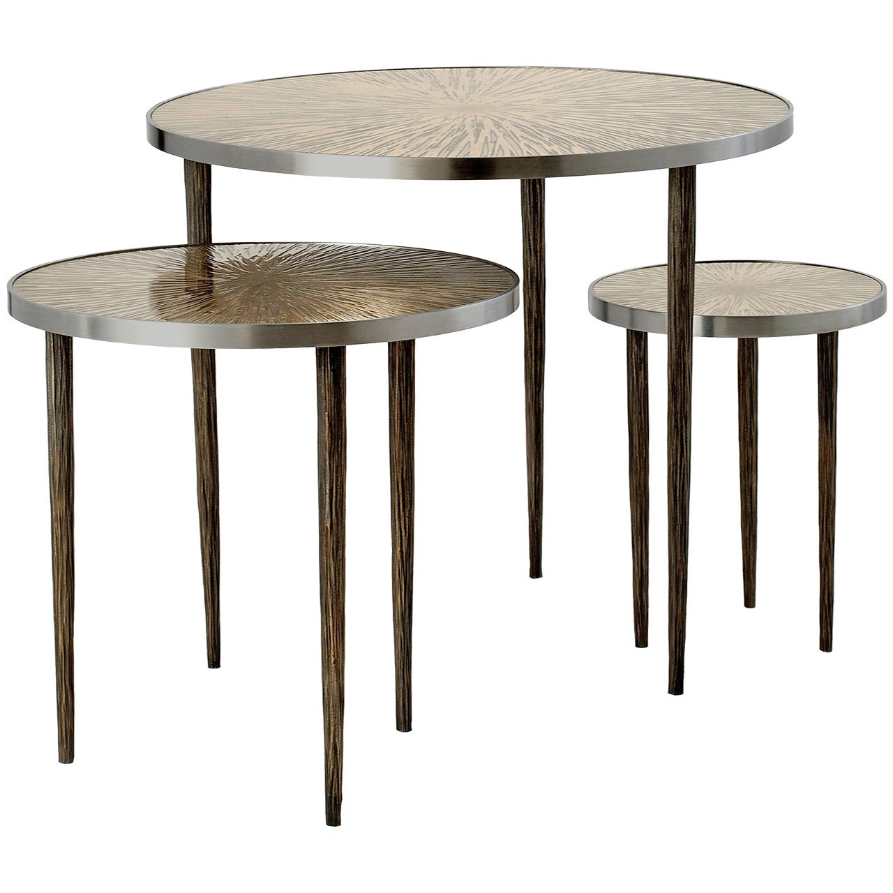 "Astres" Set of Three Nesting Tables by Franck Chartrain