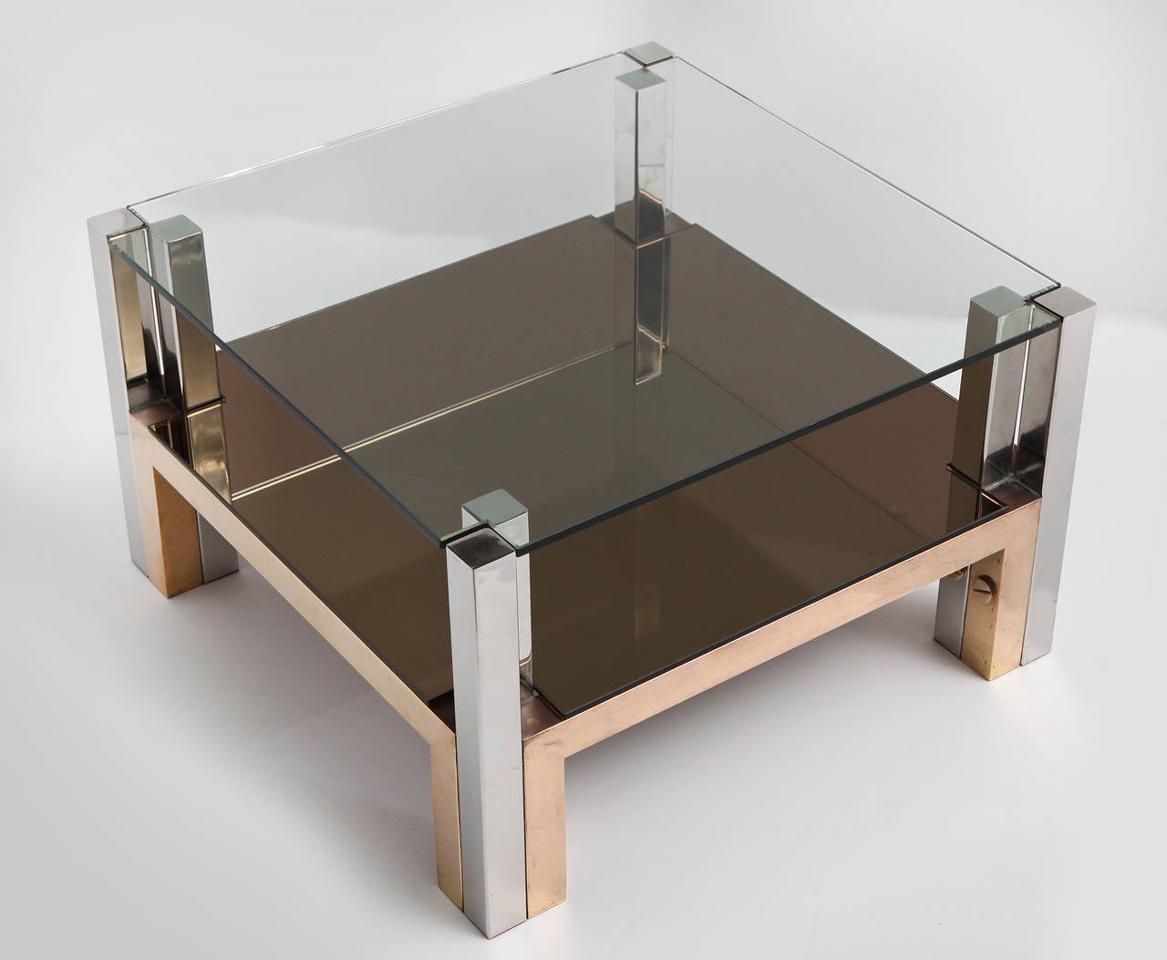 Other Pair of Chrome and Glass Coffee Tables by Nucci Valsecchi