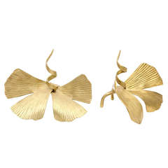 Marc Bankowsky, Ginkgo, Pair of Bronze Candlesticks, France, 2008