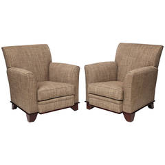 Pair of Art Deco club chairs, France, c. 1930 1