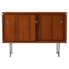 Maison Leleu, Walnut cabinet, France, 1965 4
