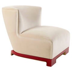 Achille Salvagni, "Vittoria", Velvet and Lacquer Chair, Italy, 2014 3