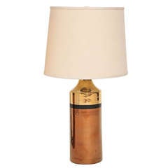 Glazed Ceramic Table Lamp by Bitossi for Bergboms