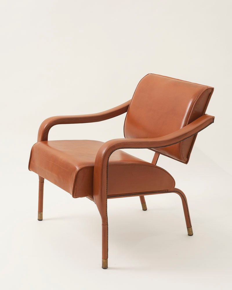 A Fine Leather Armchair by Jacques Quinet