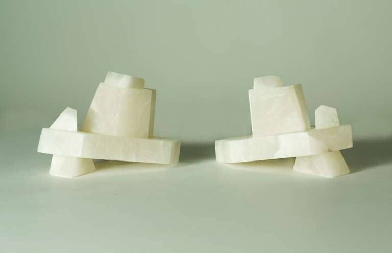 Américain Stephen Downes, lampe de bureau en albâtre, États-Unis, 2009 en vente