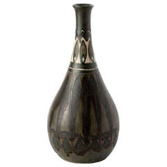 Vintage HB Quimper Odetta, Art Deco ceramic vase, France, c. 1925
