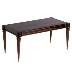 Batistin Spade Mahogany Coffee Table, France, circa 1940