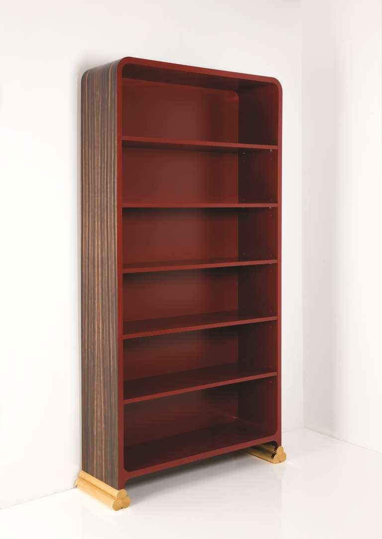 Jean-Bérenger de Nattes, Macassar Ebony and Lacquer Bookcase, France, 2008