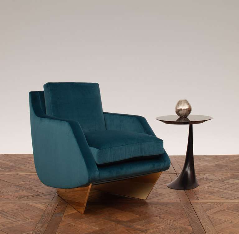 Georgis & Mirgorodsky, fauteuil contemporain à chevrons, États-Unis, 2014 Neuf - En vente à New York, NY