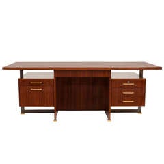 Maison Leleu, Rare desk with extension, France, 1966 4