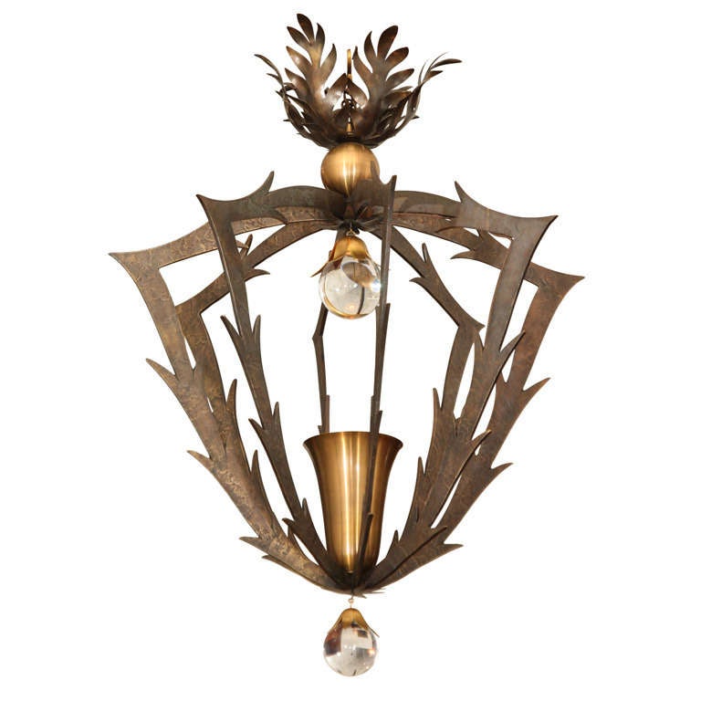 Hervé van der Straeten, Bronze Chandelier, France, 2006 For Sale