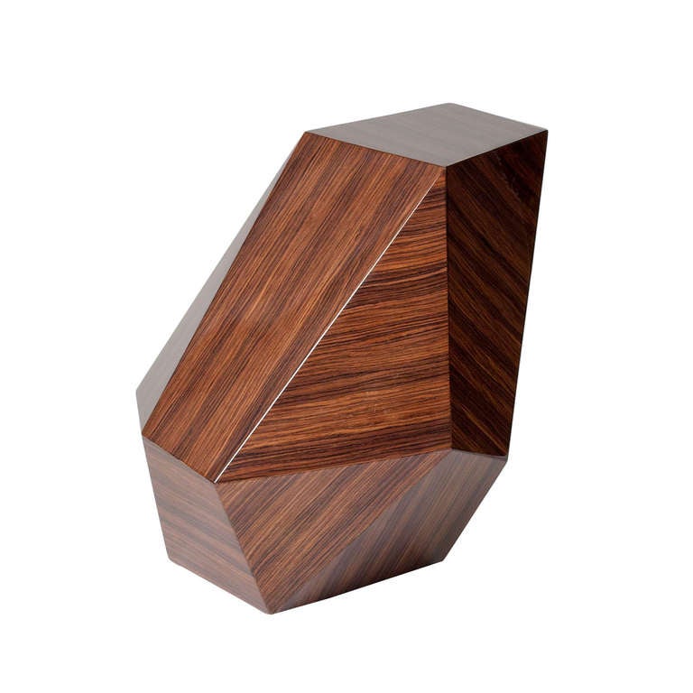 Achille Salvagni, "Emerald" Marquetry Side Table, Italy, 2014