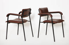 Jacques Quinet, Set di sei poltrone da pranzo, Francia, A.I.C. 1960