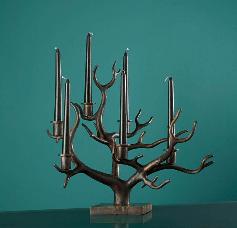 Contemporary Bronze Candelabra by Thomas Boog 5