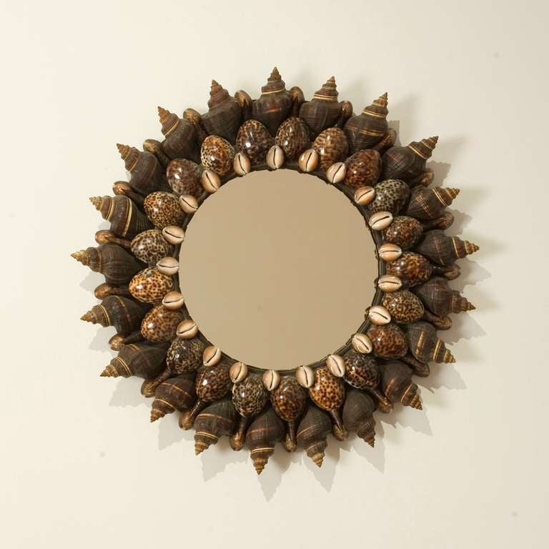 Contemporary shell mirror by Thomas Boog

Diameter of mirror: 10.5"