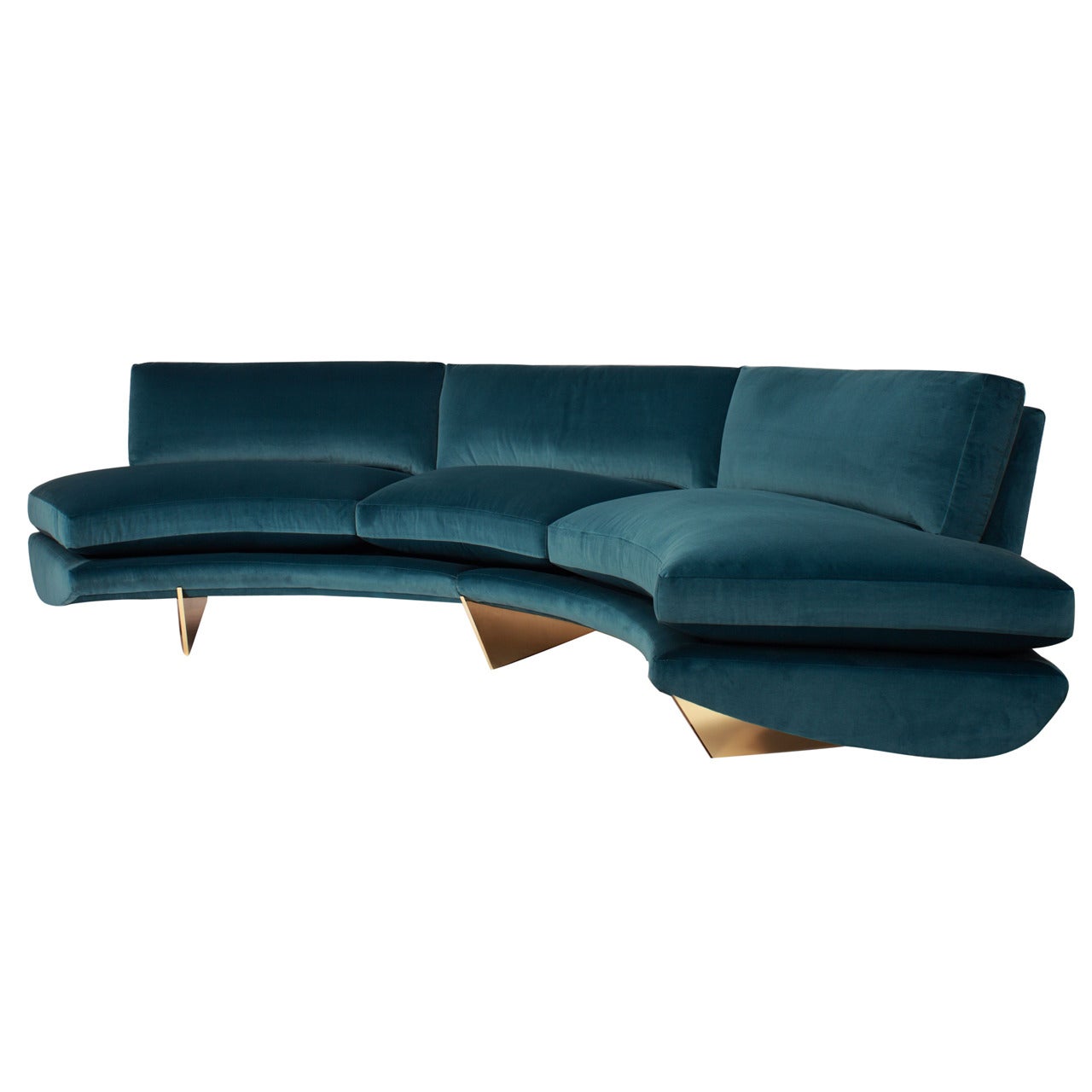 Georgis & Mirgorodsky, Whalebone, Contemporary Curved Sofa, USA, 2014 For Sale