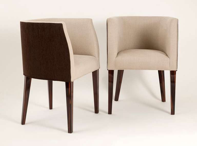 Set of Six Barrel Back Chairs at 1stDibs