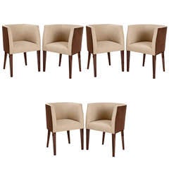 Set of Six Barrel Back Chairs