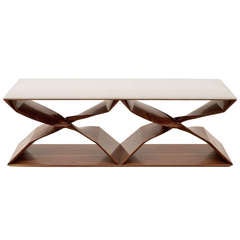 Carol Egan, Hand-Carved Walnut Bench, USA, 2013 7
