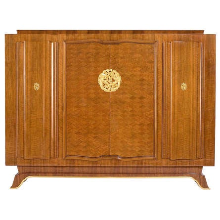 Jules Leleu Walnut Cabinet France C 1944 For Sale At 1stdibs
