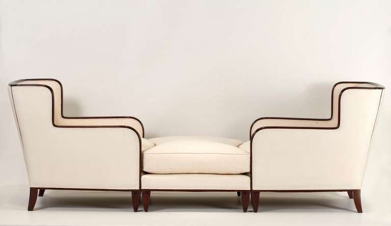 Duchesse Brisée (Pair of armchairs with ottoman) by DIM In Good Condition In New York, NY