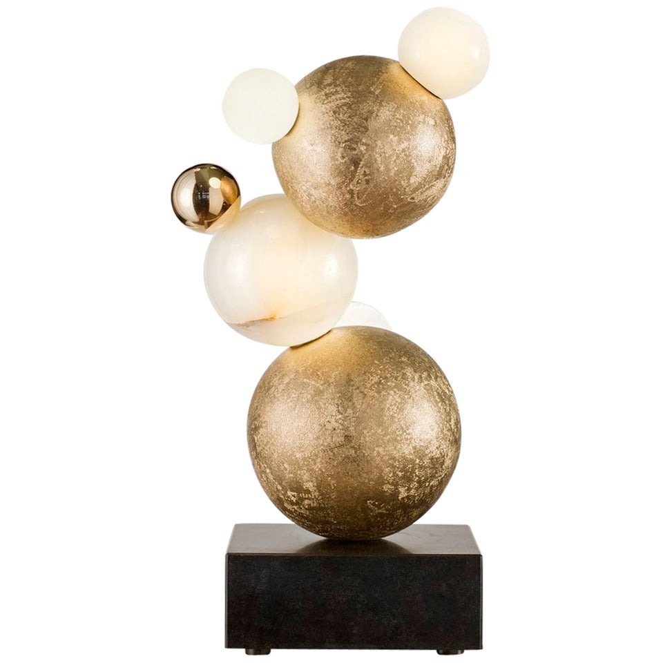 Achille Salvagni, "Bubbles," Bronze Table Lamp, Italy, 2013