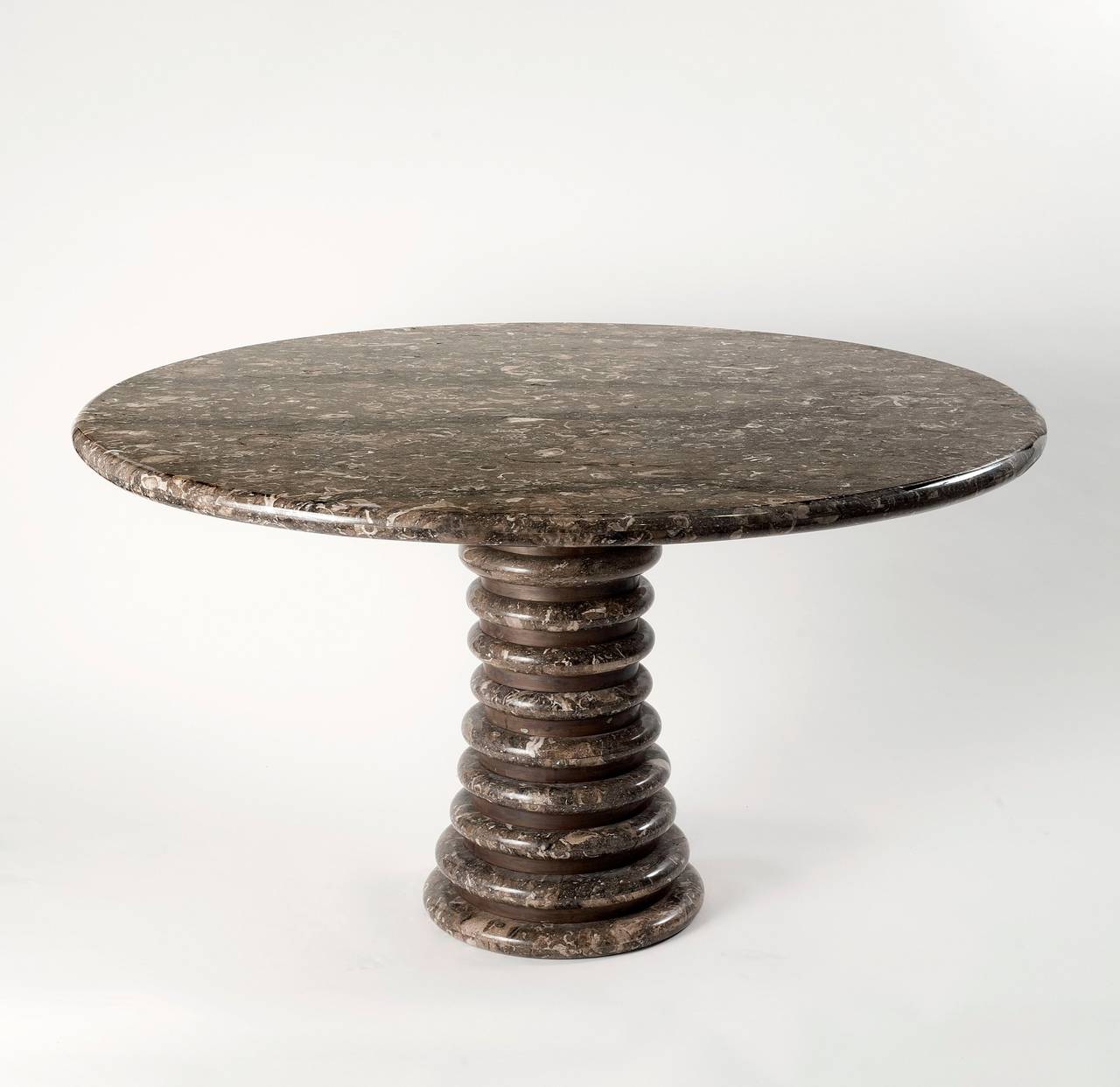 Marble and Brass Center Table by Nucci Valsecchi