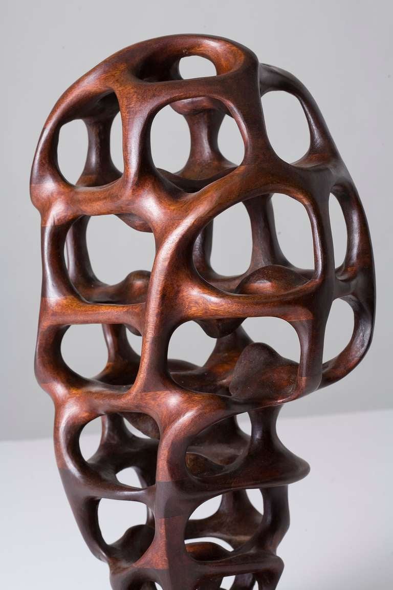 Carved Wood Sculpture by Mario dal Fabbro In Good Condition In New York, NY