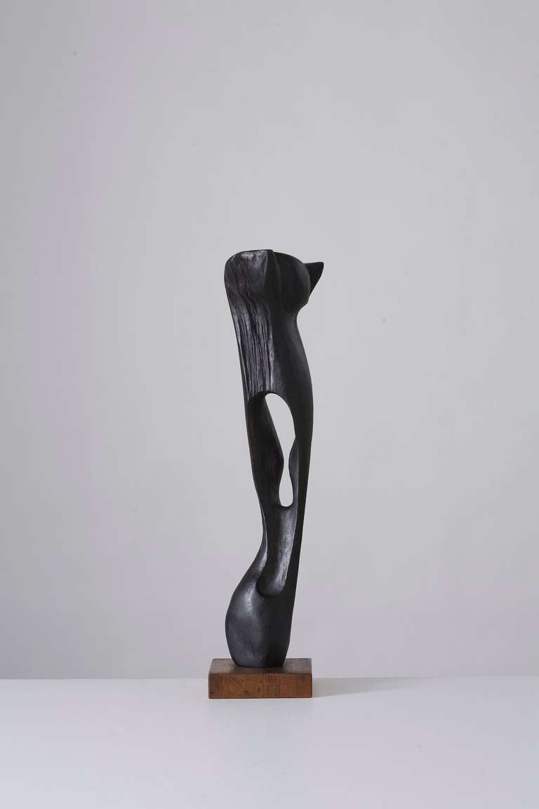 Carved Mario Dal Fabbro, Wood Sculpture, United States, 1978