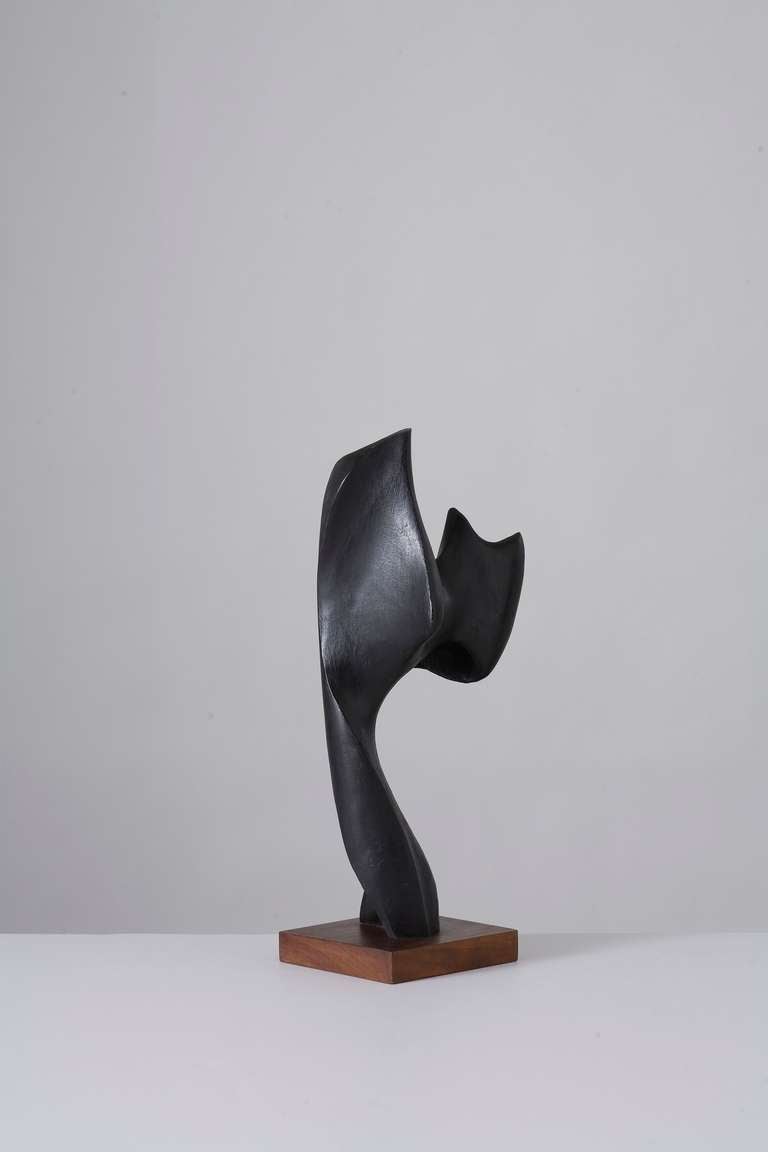 20th Century Mario Dal Fabbro, Carved Wood Sculpture, USA, 1982