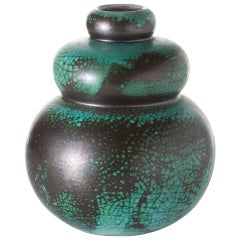 Primavera, Gourd Shaped Ceramic Vase, France, C. 1920