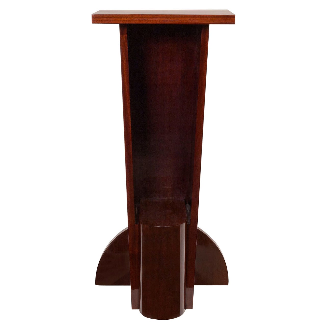 Modernist Mahogany Pedestal