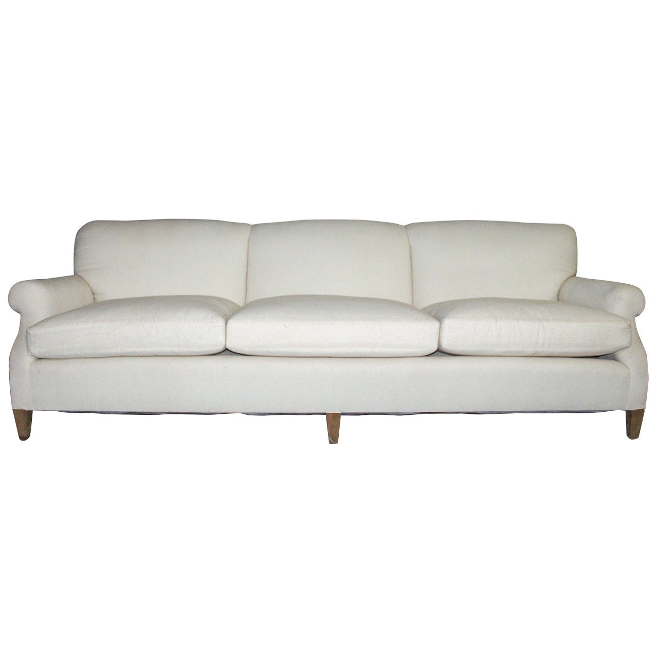 Gracious and Comfortable, Fully Refurbished Sofa in Muslin